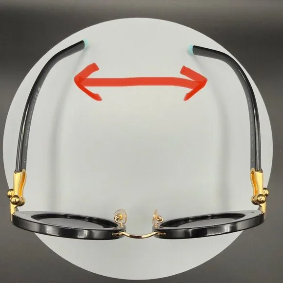 Tiffany & Co TF 4201 8001/S4 Black Round Sunglasses Grey Lens 50 24 140 SCRATCH - Picture 4 of 16